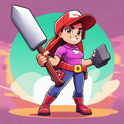 Create an image of Mandy from the game "Brawl Stars"