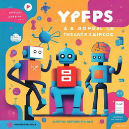 A colorful and engaging book cover titled 'Types of AI for Teens in English for Boys' by Aditya Mahajan