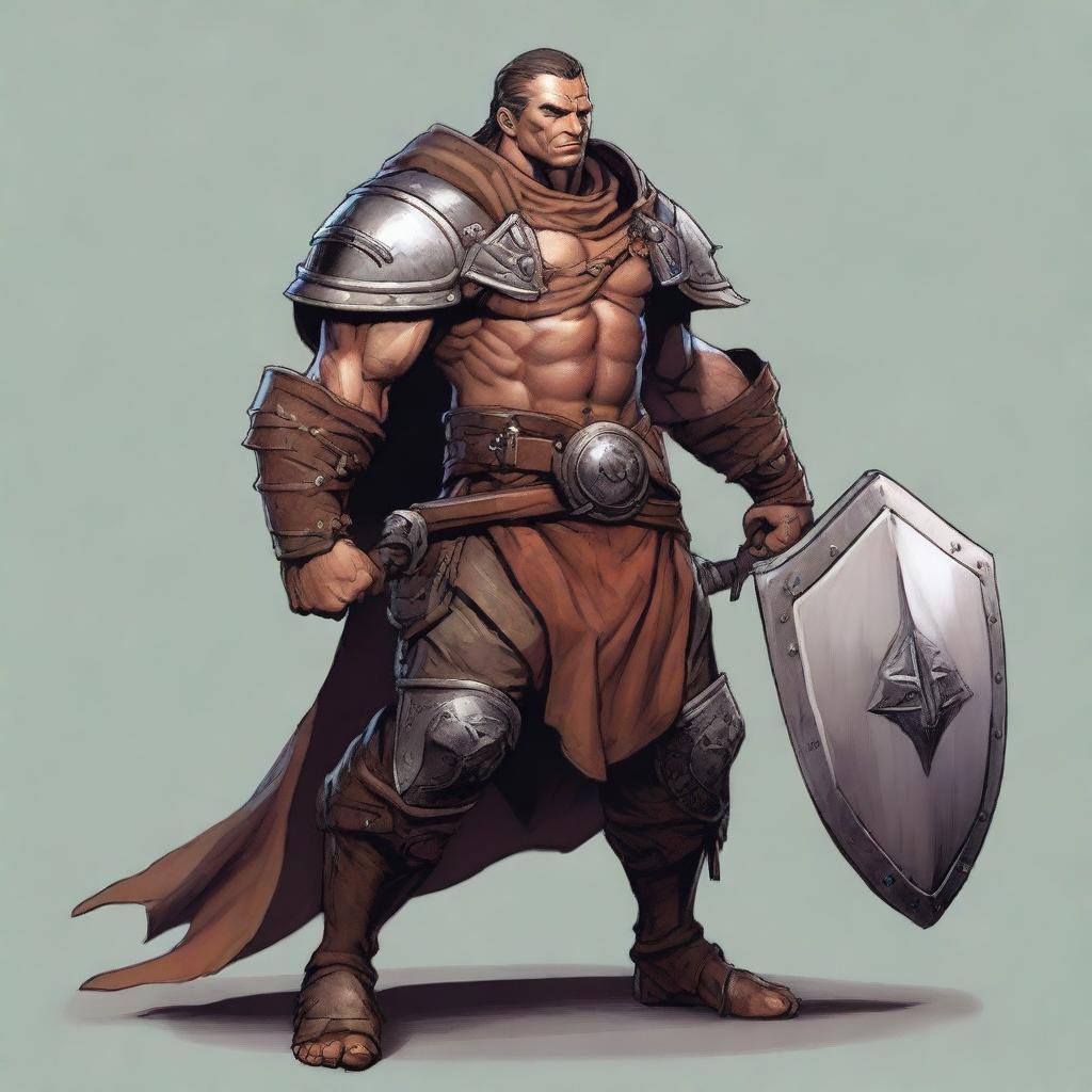 A full-body image of a male warrior for Dungeons and Dragons