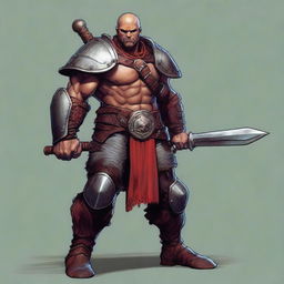 A full-body image of a male warrior for Dungeons and Dragons