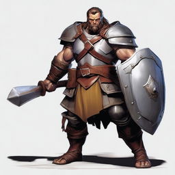 A full-body image of a male warrior for Dungeons and Dragons