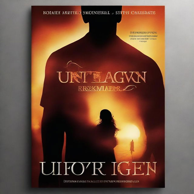 Create a mature romance book cover with the title 'Unforgiven'