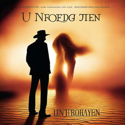 Create a mature romance book cover with the title 'Unforgiven'