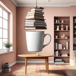 An image featuring a giant object in a normal-sized environment