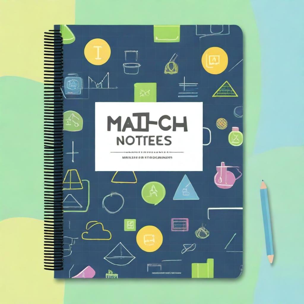 Design a cover page for a math notebook that is clear and engaging