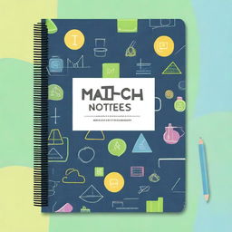 Design a cover page for a math notebook that is clear and engaging