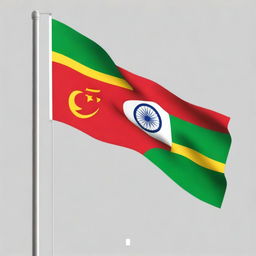 Create an image of the GAM flag. Include the text 'Udep Saree Matee Syahid' on the flag.