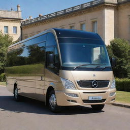 A Morelo Palace 90 G vehicle, shining in the sun with a hint of luxury and sophistication