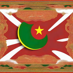 Create an image of the Aceh Merdeka flag, featuring the crescent moon and star