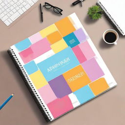 Create a visually appealing cover for a PDF planner titled 'ADHD Planner Hyperlinked'