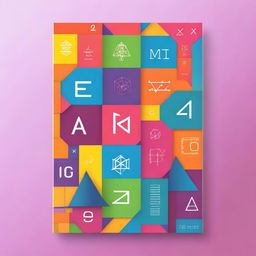 Create a vibrant and engaging book cover for a mathematics textbook