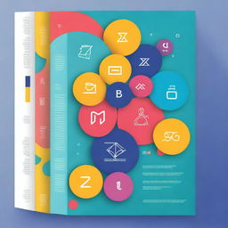 Create a vibrant and engaging book cover for a mathematics textbook