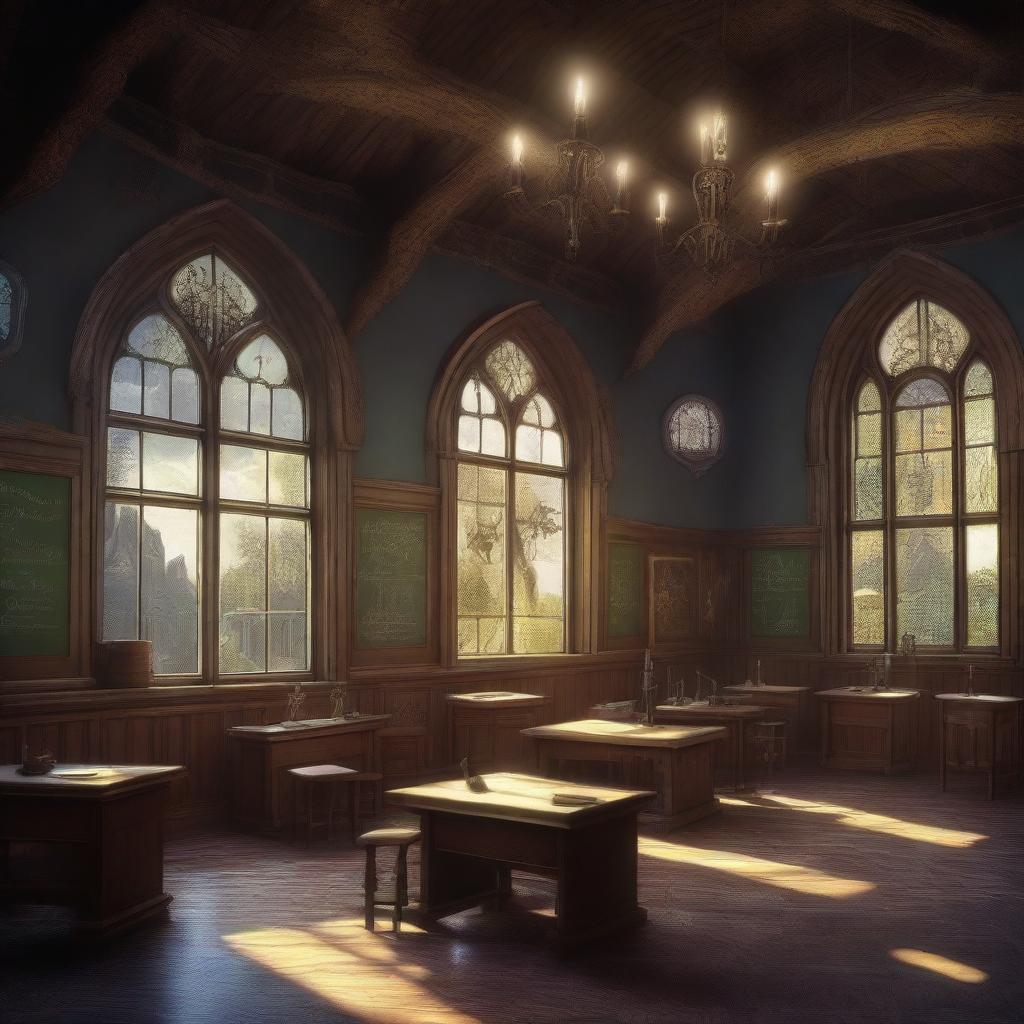 A magical school with fantastical creatures, including vampires, fairies, and werewolves