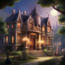 A magical school with fantastical creatures, including vampires, fairies, and werewolves