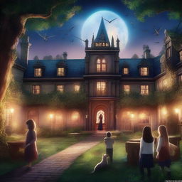 A magical school with fantastical creatures, including vampires, fairies, and werewolves