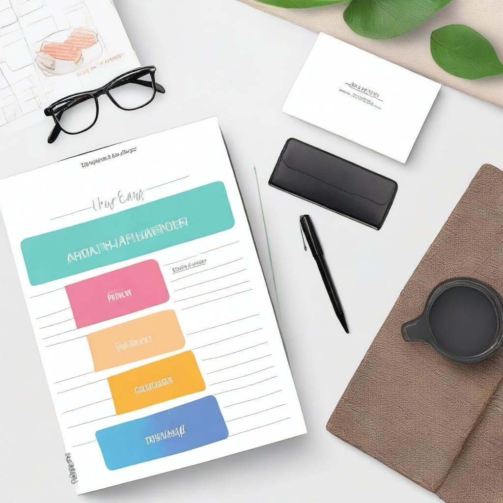 Create a visually appealing cover for a PDF planner titled 'ADHD Planner Hyperlinked'