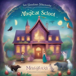 An enchanting magical school filled with magical creatures, including vampires, fairies, and werewolves