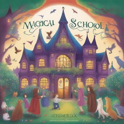 An enchanting magical school filled with magical creatures, including vampires, fairies, and werewolves