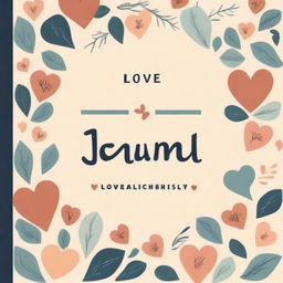 A heartwarming and inviting cover image for a love journal dedicated to families