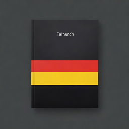 A black book cover featuring the German flag