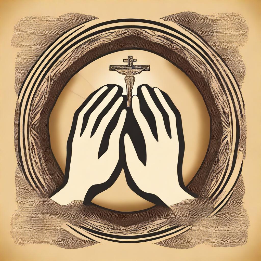 An image depicting hands joined together as a symbol of family unity, with Jesus at the center of the union