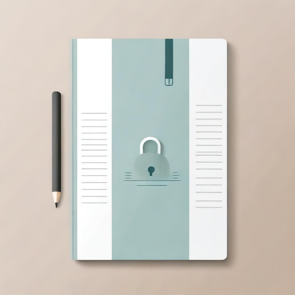 A book cover design for a notebook dedicated to storing web passwords