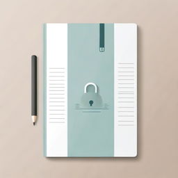 A book cover design for a notebook dedicated to storing web passwords