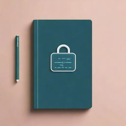 A book cover design for a notebook dedicated to storing web passwords