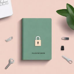 A stylish and modern cover design for a password logbook