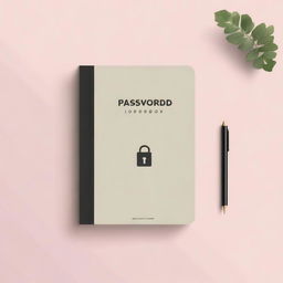 A stylish and modern cover design for a password logbook