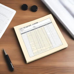 A detailed delivery logbook with neatly organized columns for date, time, recipient, and delivery status