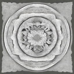 A detailed and intricate mandala design for a coloring book cover