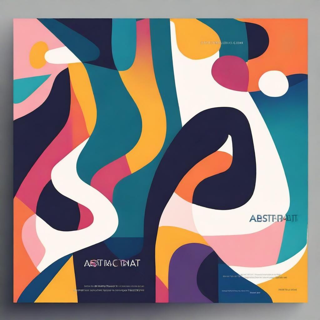 Design a book cover titled 'ABSTRAT' in an abstract art style