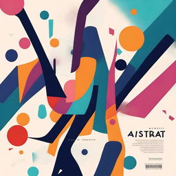 Design a book cover titled 'ABSTRAT' in an abstract art style