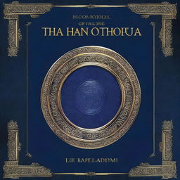 A dark blue book cover with the title 'The Stolen Throne' and the subtitle 'Records of the Lands Beyond the Portals'