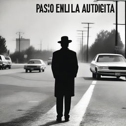 A Lubavitch Hasidic Jew waiting on a highway, with a title that says 'Paso en la autopista!' in a bold font