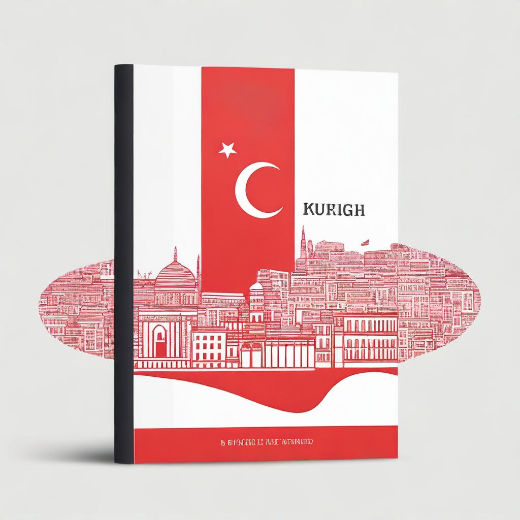 Create a Turkish ebook cover that features various famous Turkish attractions, including the Galata Tower, Istanbul Bridge, Cappadocia, Pamukkale, and Ephesus