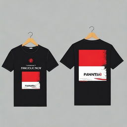 A black shirt with the Indonesian flag and the words 'Panitia 17 Agustus' written on it