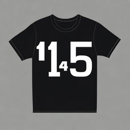 A black t-shirt with the text '1945' printed on it