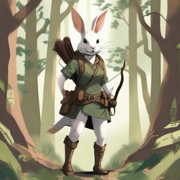 A detailed illustration of a female rabbit ranger