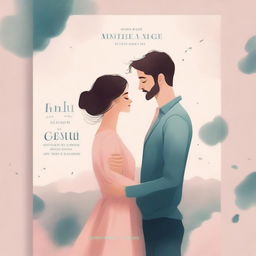 Create a book cover for a romance novel titled 'UM FELIZES PARA SEMPRE QUE NUNCA EXISTIU' featuring a couple drifting apart