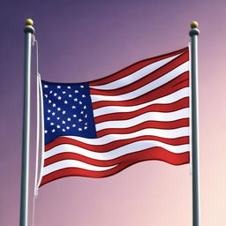 A vibrant and detailed image of the United States flag with the text 'Obtenga su visa Americana' prominently displayed