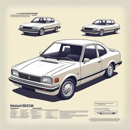 A detailed illustration of old Honda Civic models with the text 'mog