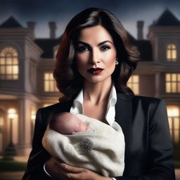 A dramatic novel cover titled 'Mafia Billionaire’s Unexpected Baby'