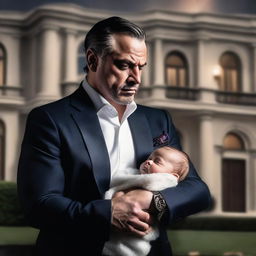 A dramatic novel cover titled 'Mafia Billionaire’s Unexpected Baby'