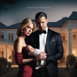 A dramatic novel cover titled 'Mafia Billionaire’s Unexpected Baby'