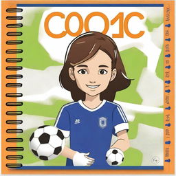 A creatively designed diary for a 14-year-old girl who is a soccer player