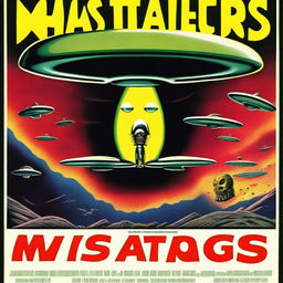 A movie poster for a film titled 'Mars Attacks'