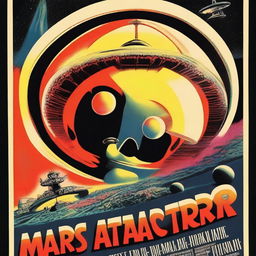 A movie poster for a film titled 'Mars Attacks'