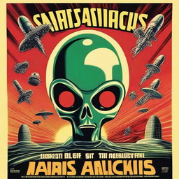 A movie poster for a film titled 'Mars Attacks'